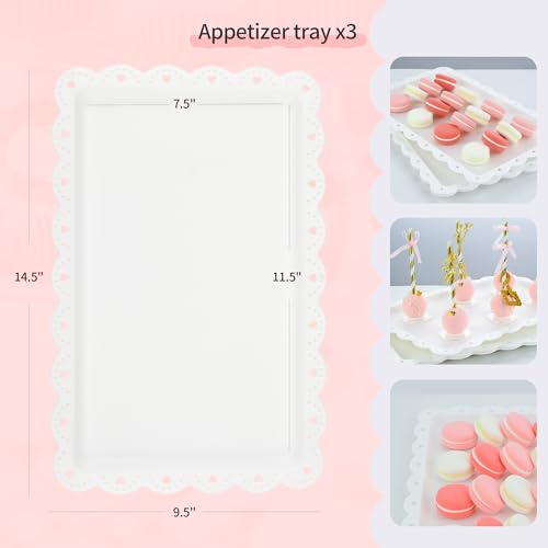 Pack of 11 NWK Cake Stand Set of Cupcake Stand, Tray & Table Cloth (White) - color: White