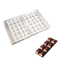 O'Creme Clear Polycarbonate 1-Piece Chocolate Mold Transparent Candy Mould, Block of 8 Rounded Squares, 6 Cavities