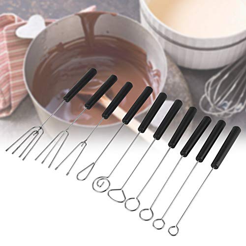 10pcs Candy Dipping Tools, Stainless Steel Chocolate Dipping Fork, 8.7in Chocolate Dipping Tool with PP Handle for Handmade Chocolates, Pralines and Truffles