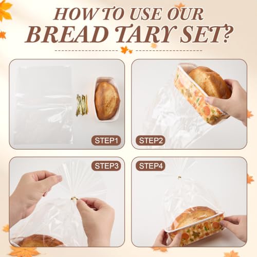 80 Sets Fall Paper Loaf Pan Bulk 6.3 x 2.2 x 2.2 In Mini Cake Pan