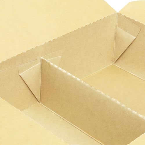 Karat Paper To Go Food Container [76 oz - 200 ct], 2-Compartment Leak-Resistant, Microwavable, Heavy-Duty Take Out Boxes | Grease Resistant & Stackable | #3 Kraft - color: Kraft, size: 76 - 2C