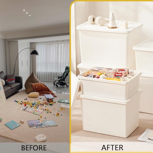 15 Quart Stackable Storage Box with lids, White - size: 2L