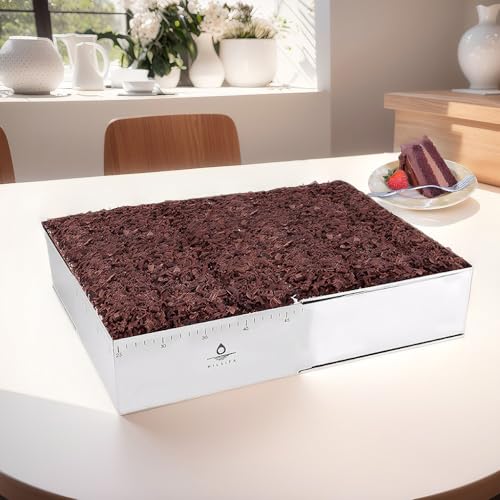 Adjustable Rectangle Mousse Cake Ring Mold - Extendable Stainless Steel Rectangle Shaped Cake Cutter, Bakeware for Customized Baking - Heavy Duty Baking Accessories - 9.8 * 7.5 * 4IN - size: 9.8*7.5*4IN