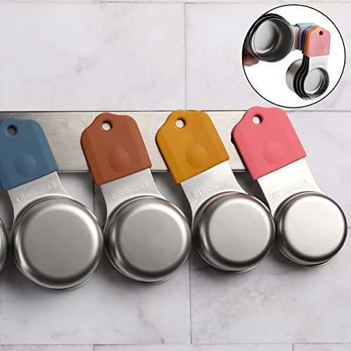 Magnetic Measuring Cups Set of 7 Stainless Steel Magnetic Measuring Cups - color: color