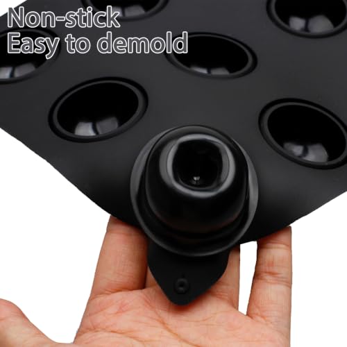 3D Small Peach-shaped Silicone Molds for French Dessert, Chocolate, Candy - color: Black-R0244