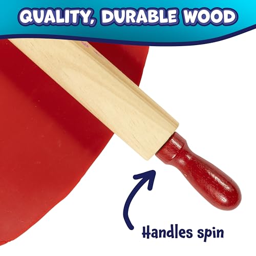 READY 2 LEARN Mini Wooden Rolling Pins, Set of 6