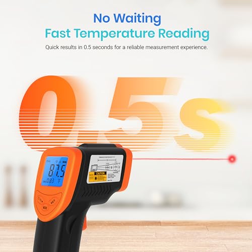 Etekcity Infrared Thermometer Laser Temperature Gun 774, Orange - color: Orange, style: Classic