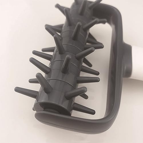 Pizza Dough Docker Roller - Bubble and Blistering Killer Time-Saver for Home Kitchen Pizza Making - Docking Tool Accessory - color: Gray