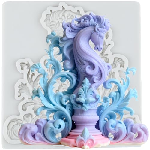 Baroque Curlicues Scroll Lace Silicone Fondant Molds - color: Style ZO