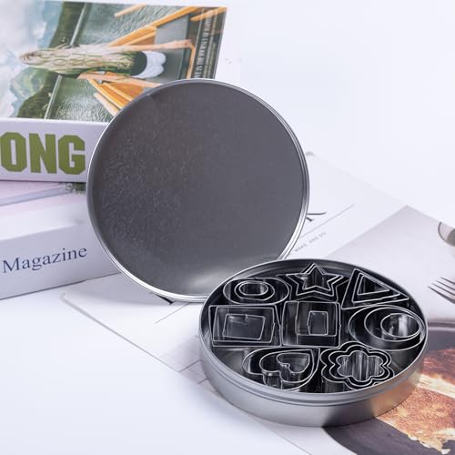 24 PCS Mini Cookie Cutters Set with Box