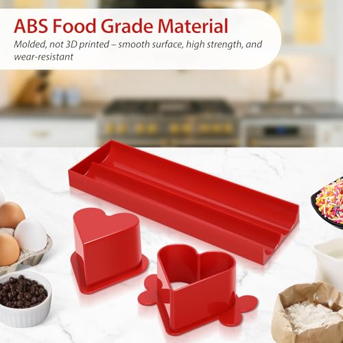 Heart Cake Pop Mold Set with 9in Tray and Sticks- Red - color: Red（Heart）