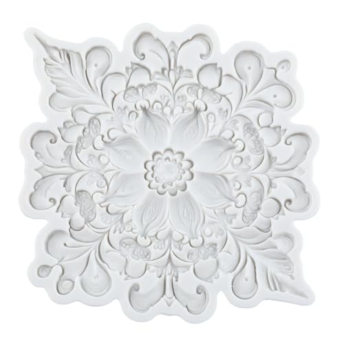 Lingzhi Baroque Fondant Mold Curlicues Scroll Border Lace Silicone Molds - color: Style G