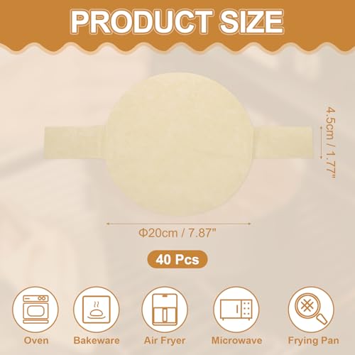 uxcell Parchment Paper Rounds 8" Brown 40 Sheets - color: Brown, size: 7.9"