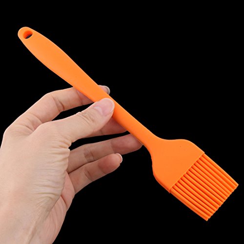 uxcell Silicone Family Bakery Cookie Cake Baking Tool Cream Butter Pastry Brush Orange - color: Orange
