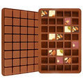 Square Chocolate Mold, 2Pcs Square Silicone Mold - color: 2Pcs Brown