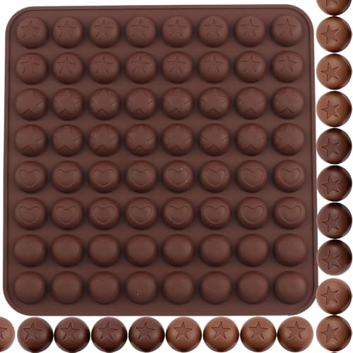 64 Cavity Round Silicone Chocolate Molds - color: Style D