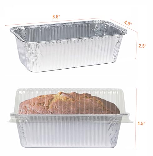 2lb Disposable Loaf Pans with Lids, 30 Pack - size: 2lb