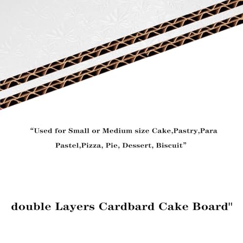 14 Inch Round Cake Boards, 10PACK White Cake Drums, Sturdy Cake Cardboard Bases para Pasteles for Pastry Baking, Wedding,Party, Fathers Day Pizza Desserts 1/4 Inch Thick - size: 14"
