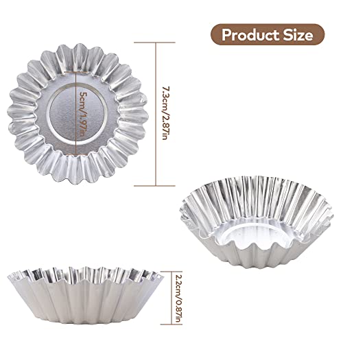 20 Pcs Aluminum Foil Tart Pans, Mini Pie Tins for Baking & Desserts