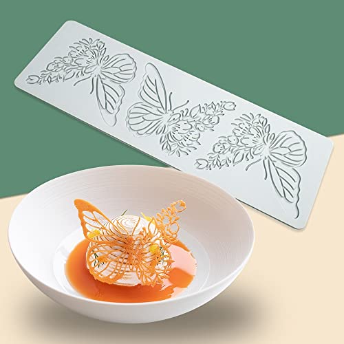 Hollow Leaf Silicone Mold Chocolate Candy 3D Hollow Leaf Candy Mold Food Cooking Meals Decorations Fondant Mold Polymer Clay Molds (Butteryfly L_11.24x3.6x0.12inch) - size: Butteryfly L_11.24x3.6x0.12inch