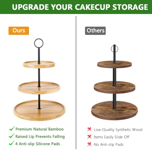 3 Tier Cupcake Stand, Cake Stand Tower, Dessert Table Display Set for Party