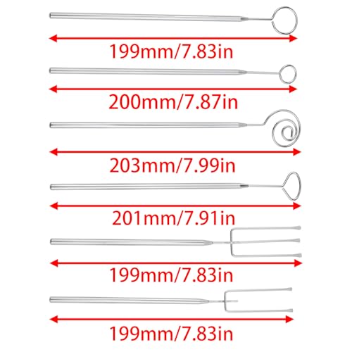 Lovelysp Stainless Steel Sugar Dipping Tools About 7.87 Inches Long 6PCS