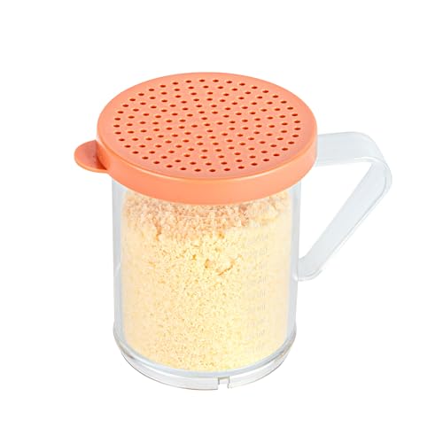 Restaurantware Spice Shaker 1 Count Plastic Shaker, Durable Seasoning Dredge with Rose Medium Lid, Clear Shaker for Commercial Kitchens, Pizzerias, and Bakeries - style: Medium