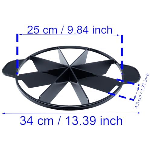 1 PCS Cake Slicer Plastic 8 Slice Pie Cutter with 8 Equal Slices for Cake and Desserts (Black) - color: Black