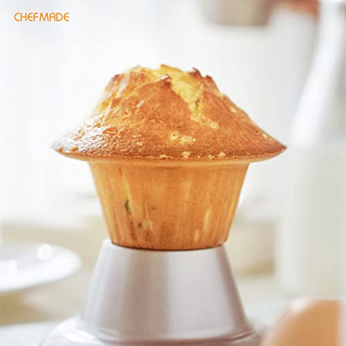 CHEFMADE Muffin Cake Pan, Nonstick 4-Inch 4Pcs Cupcake Pan Set - size: 4 Inch Muffin 4Pcs