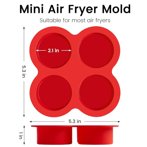 JOERSH Air Fryer Egg Mold, 2 Pack, 4 Cups - color: Mini, 4 Cups