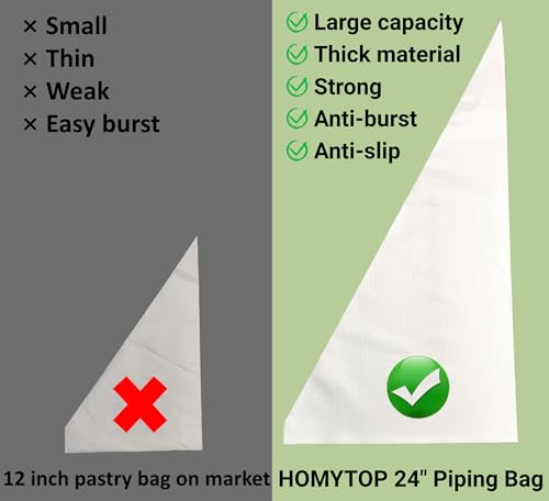 24 Inch Extra Large Piping Bags,100 Pack Tipless Pastry Bag - size: Extra Large 24 Inch-100 Pack