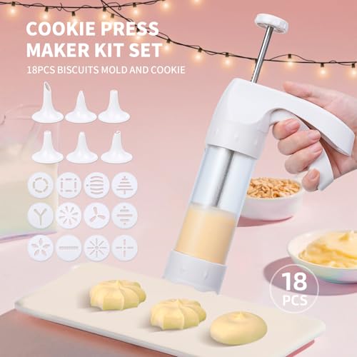 Cookie Press Gun Kit, Spritz Cookie Press, Cookies Maker