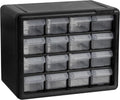 Akro-Mils 10116, 16 Drawer Plastic Parts Storage Hardware and Craft Cabinet, 10-1/2-Inch W x 6-1/2-Inch D x 8-1/2-Inch H, Black - color: Black, size: 16 Drawer, style: 1 Pack