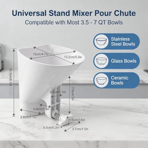 Wide Mouth Pouring Chute Prevent Splatter Flour Funnel for Kitchen