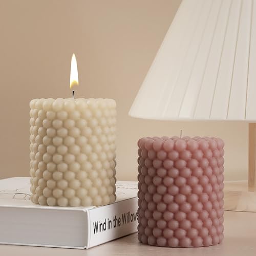Silicone Candle Molds, 3D Bubble Sphere Scented Candle Mold, Cozy Atmosphere Design, Colorless, BPA Free, Silicone Molds for Candle Making, DIY, Resin, Wax, Soap, Clay, Chocolate Etc - color: Bead Sphere