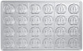 Martellato MA1992 Clear Polycarbonate Chocolate Mold with 12 + 12 Halloween-Pumpkin Cavities, Each 34mm x 31mm x 15mm High