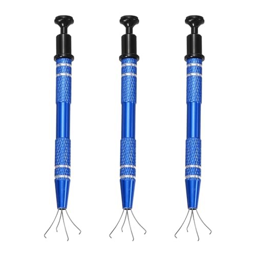 uxcell 3Pcs Sprinkle Pen for Cake Decorating,4.7in 4 Claw Sprinkle,Blue - color: Blue