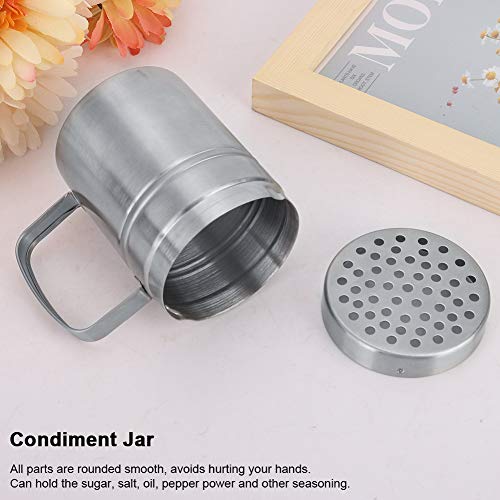 Joyzan Dredge Shaker, Stainless Steel Seasoning Bottle Metal Salt Dispenser