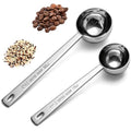 2 Pack Coffee Scoop, 1&2 Tbsp, Long Handle, 304 Stainless
