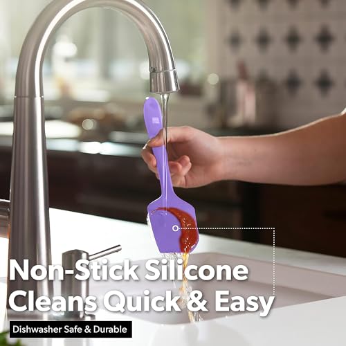 DI ORO Silicone Spatula Set - 600F Heat Resistant, 4-Pc Lavender - color: Lavender