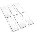 6 Pieces Clear Acrylic Cake Scraper - size: 10cm&8.5cm