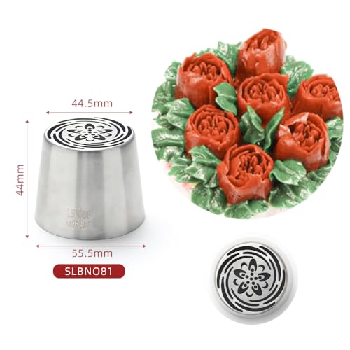 5 Pieces Stainless Steel XXL Russian Icing Nozzle Kit for Baking - color: SILVER SET11