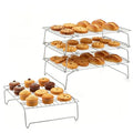 LIANYU Cooling Rack 15"x10", 4-Tier Stackable & Collapsible Cooling Racks