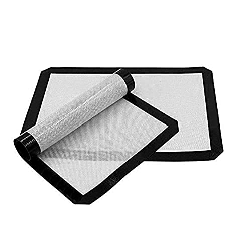 Large Silicone Baking Mat (15.7'x23.6') with Measurement Indicators, Non-Slip Surface, and Pastry Mat Sheet for Dough Rolling - Perfect for Creating Cookies, Macarons, and Bread - Pack of 2 - size: Large