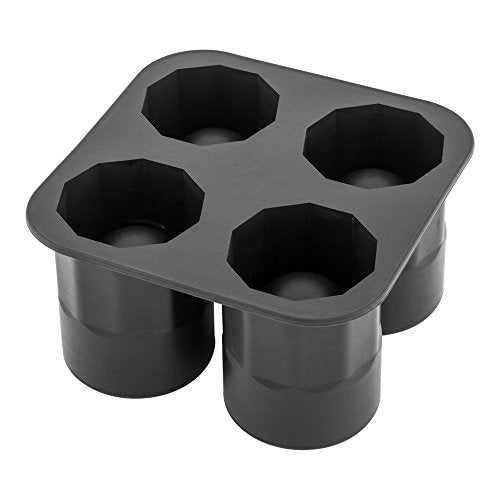 Restaurantware Black Silicone Ice Mold, 4.8 x 2.5 In - size: 1.75" Shot Glass - 4 Mold