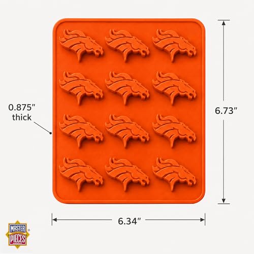 MasterPieces Fan Pans NFL Denver Broncos Ice Cube Tray - Premium Quality, Educational, and Fun Activity for Kids and Families - Great Gift Idea for Holidays, Birthdays, and Everyday Playtime - style: Denver Broncos