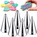 Suuker Round Piping Tips Set, 6-Piece Cake Decorating Tips
