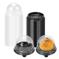 NPLUX 50 Pack Black Mini Individual Cupcake Containers with Clear Lids - color: Black-50Pack