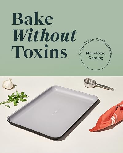 Caraway Non-Stick Ceramic Medium Baking Sheet Duo - color: Black, size: 2x Medium 10" x 15"