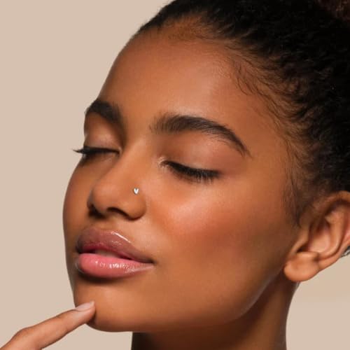 20G/18G/16G Titanium Flat Back Earrings, Threadless Nose Stud Tiny Stud Earrings, Cartilage Tragus Piercing Jewelry Conch Helix Stud - color: Heart (silver 3pcs), size: 18ga(1.0mm)